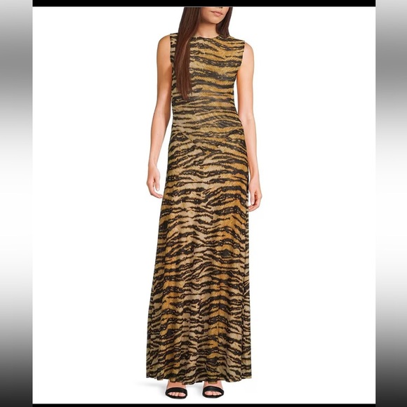 Ronny Kobo Dresses & Skirts - RONNY KOBO
Uzina Mesh Animal Print Round Neck Sleeveless Maxi A-Line Dress Sz M